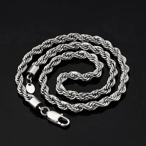 6mm Rope Chains Stainless Steel - Picture 4 of 5